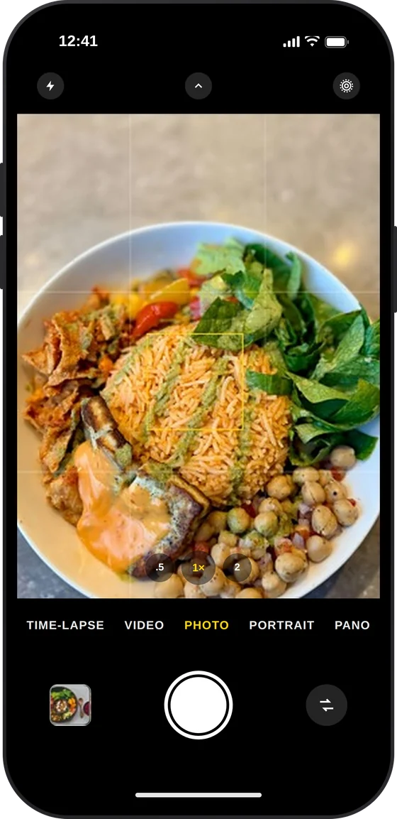 Healthnix app food photo logging
